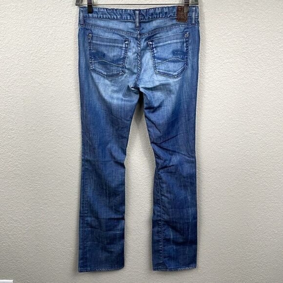 Chip & Pepper Pamela Straight Leg Jeans Blue Knee Rips Distressed Sz 30 - Picture 4 of 12